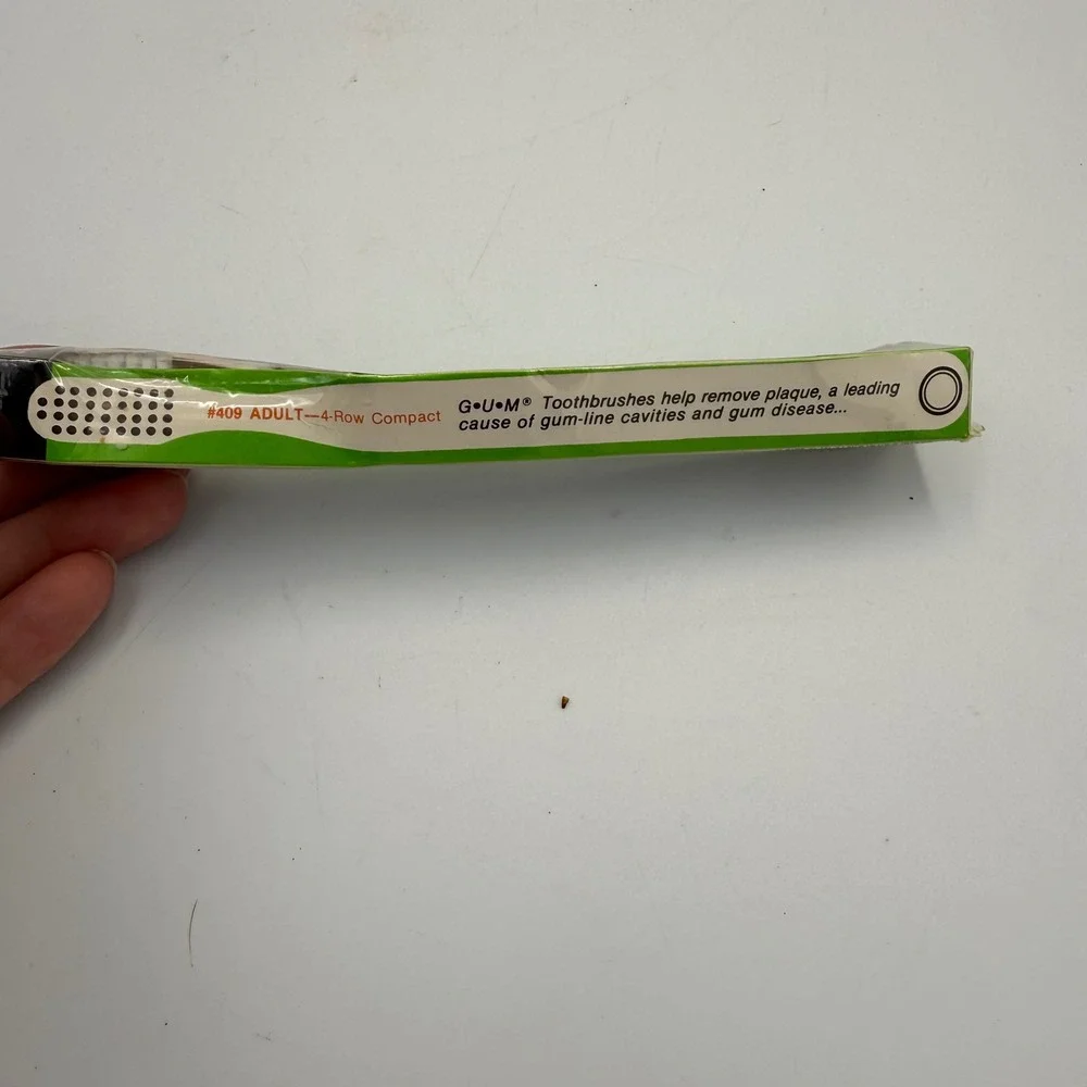 GUM Butler 409 Adult Compact Soft Toothbrush 4-Row Dome Trim Stimulator Tip